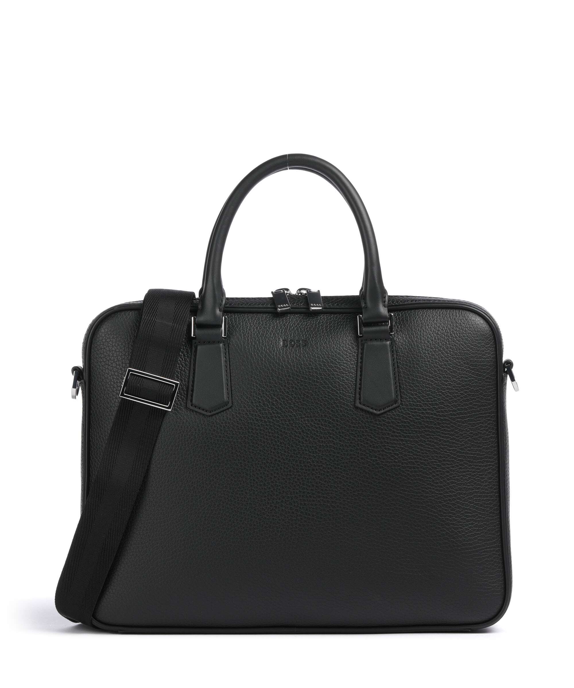 BOSS Crosstown Laptop bag 14″ grained cow leather black - 50536146-001 ...