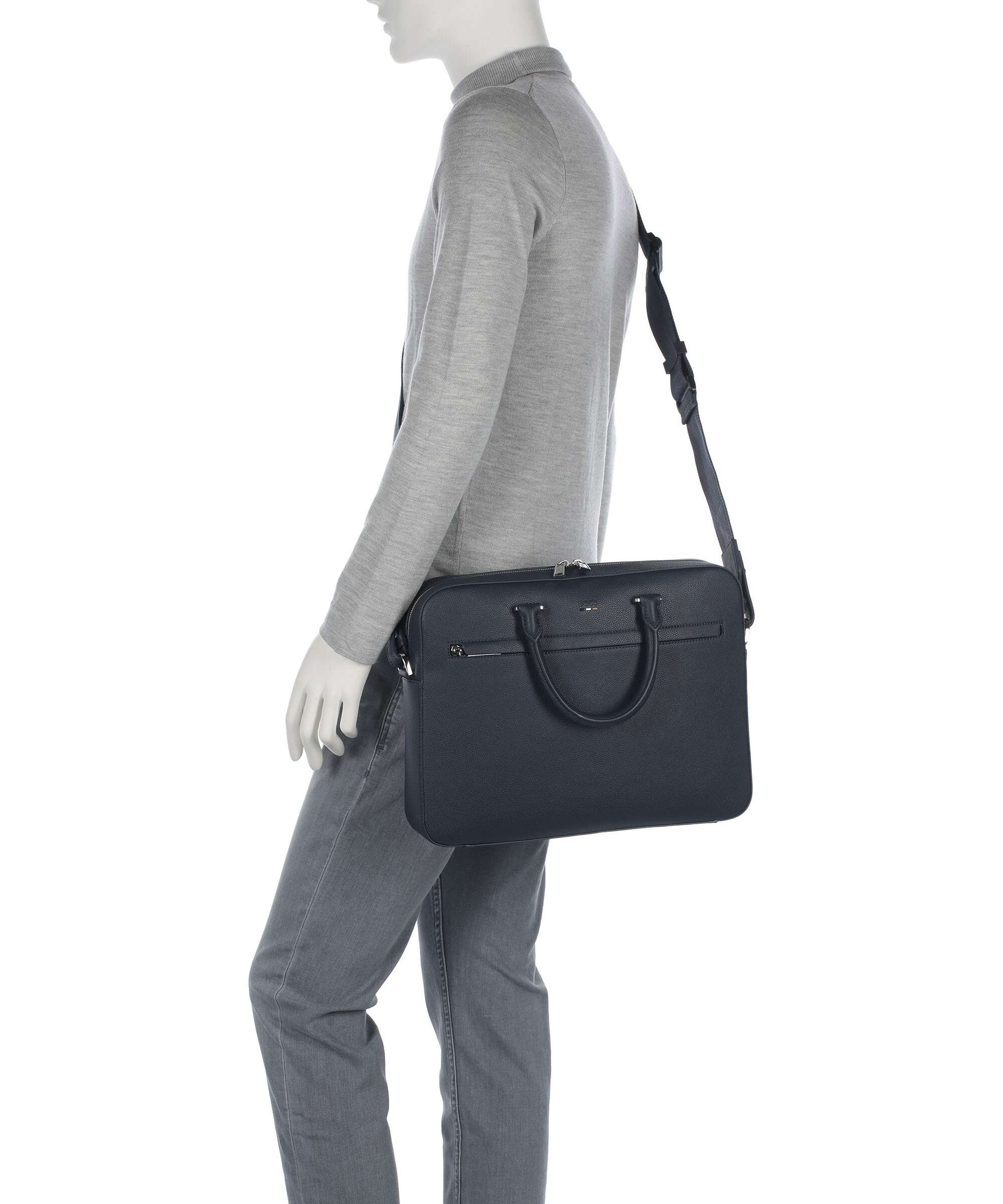 BOSS Ray Briefcase open blue