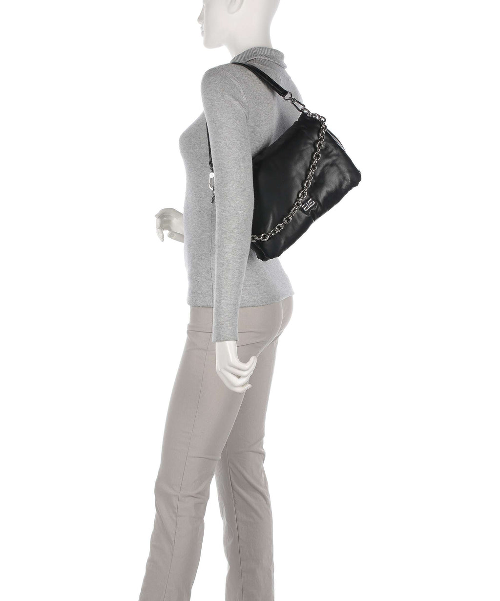 Abro Piuma Lucido Puffer Shoulder bag black/nickel