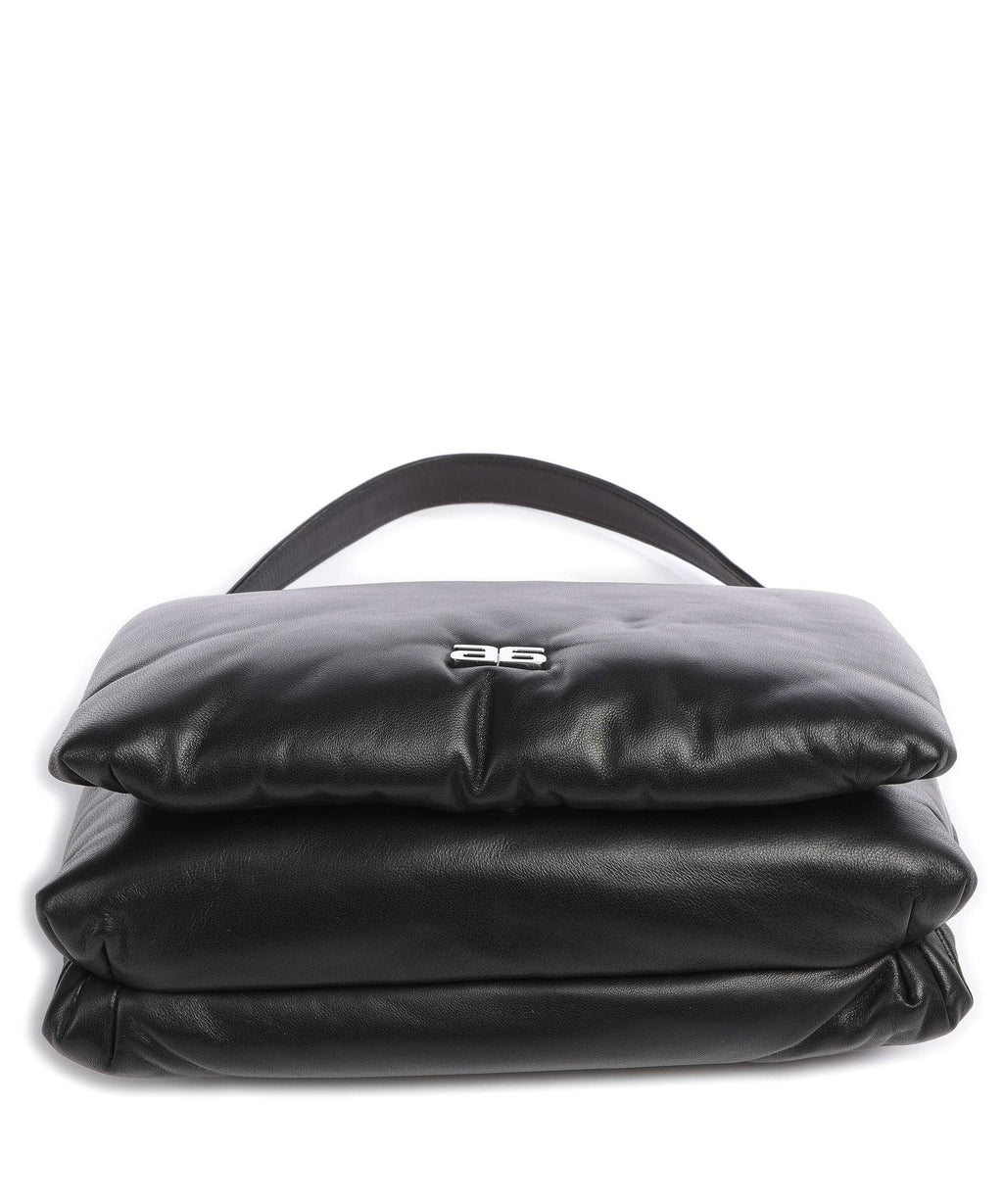 Abro Piuma Lucido Puffer Shoulder bag black/nickel
