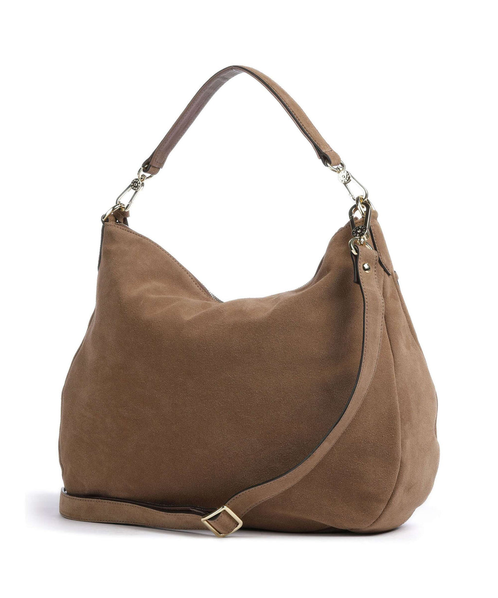 Abro Suede Juna Hobo bag camel