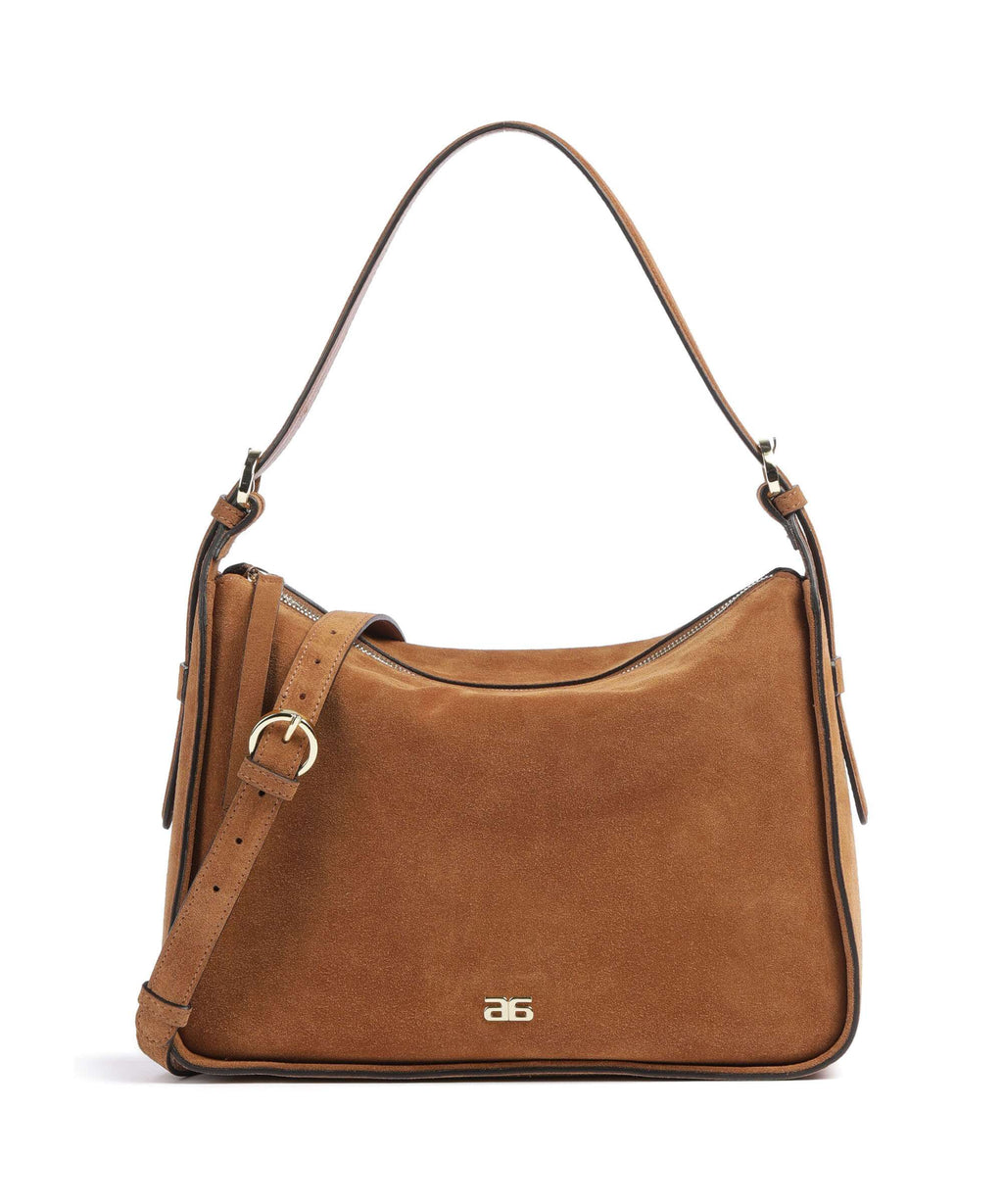 Abro Suede Best Friend Hobo bag cuoio
