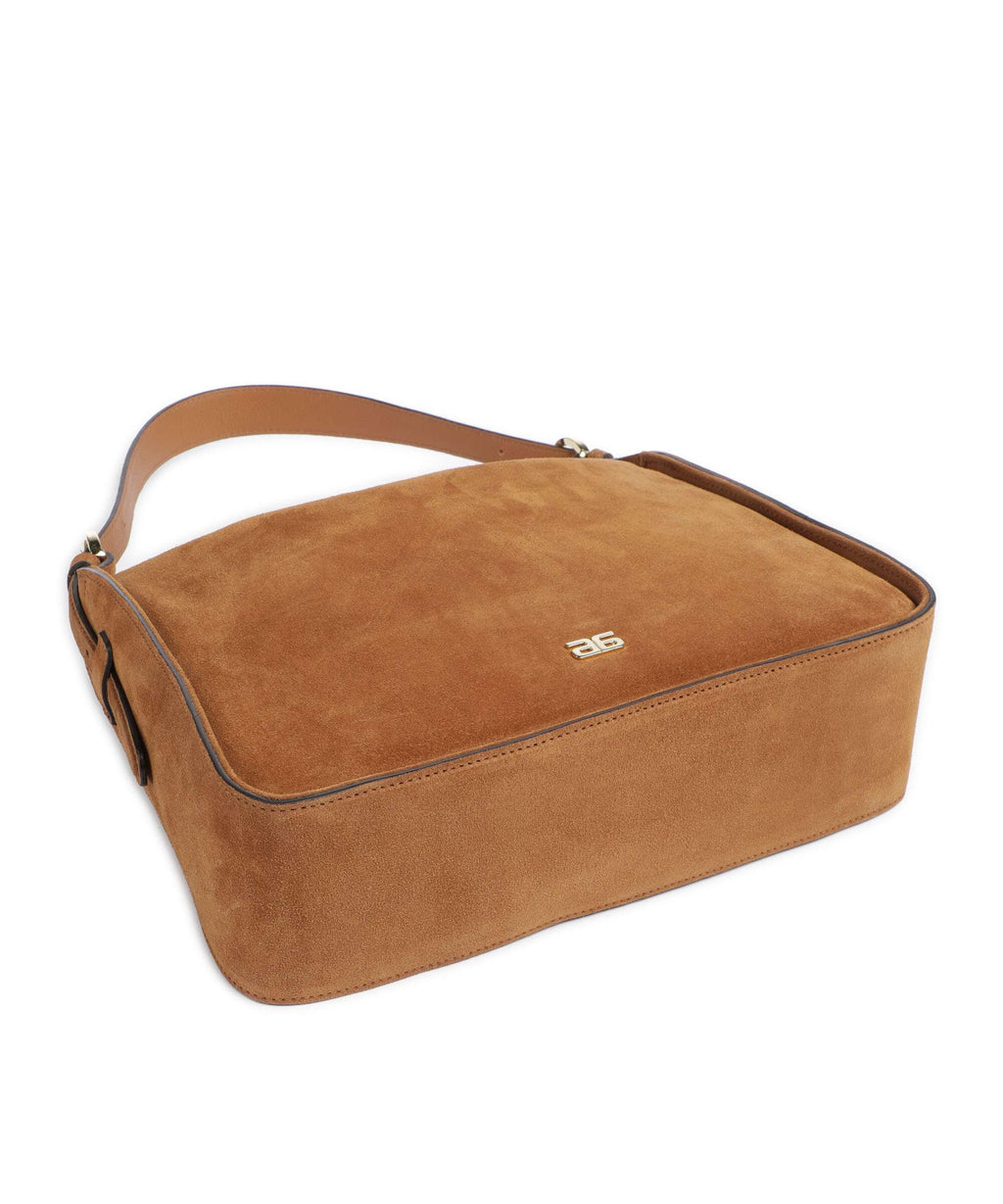 Abro Suede Best Friend Hobo bag cuoio