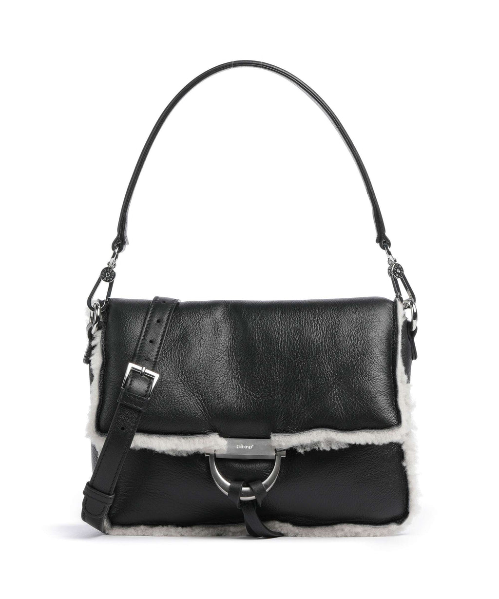 Abro Shearling Temi Shoulder bag black/white