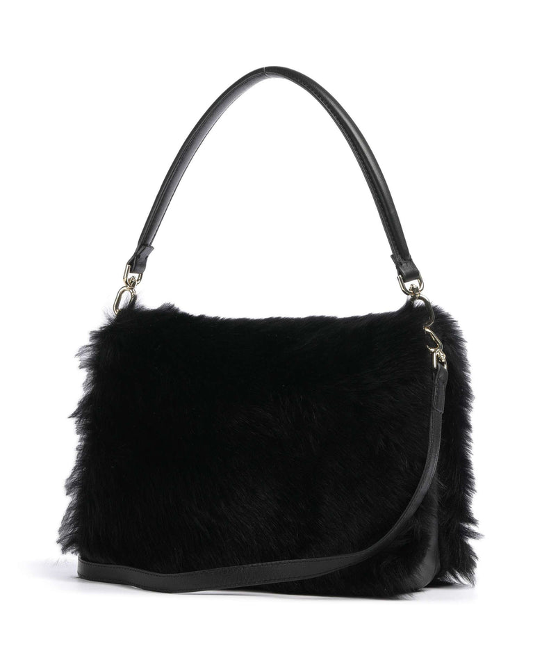 Abro Shearling Astor Shoulder bag black/gold