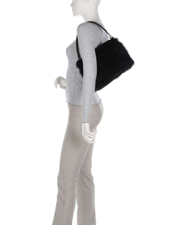 Abro Shearling Astor Shoulder bag black/gold