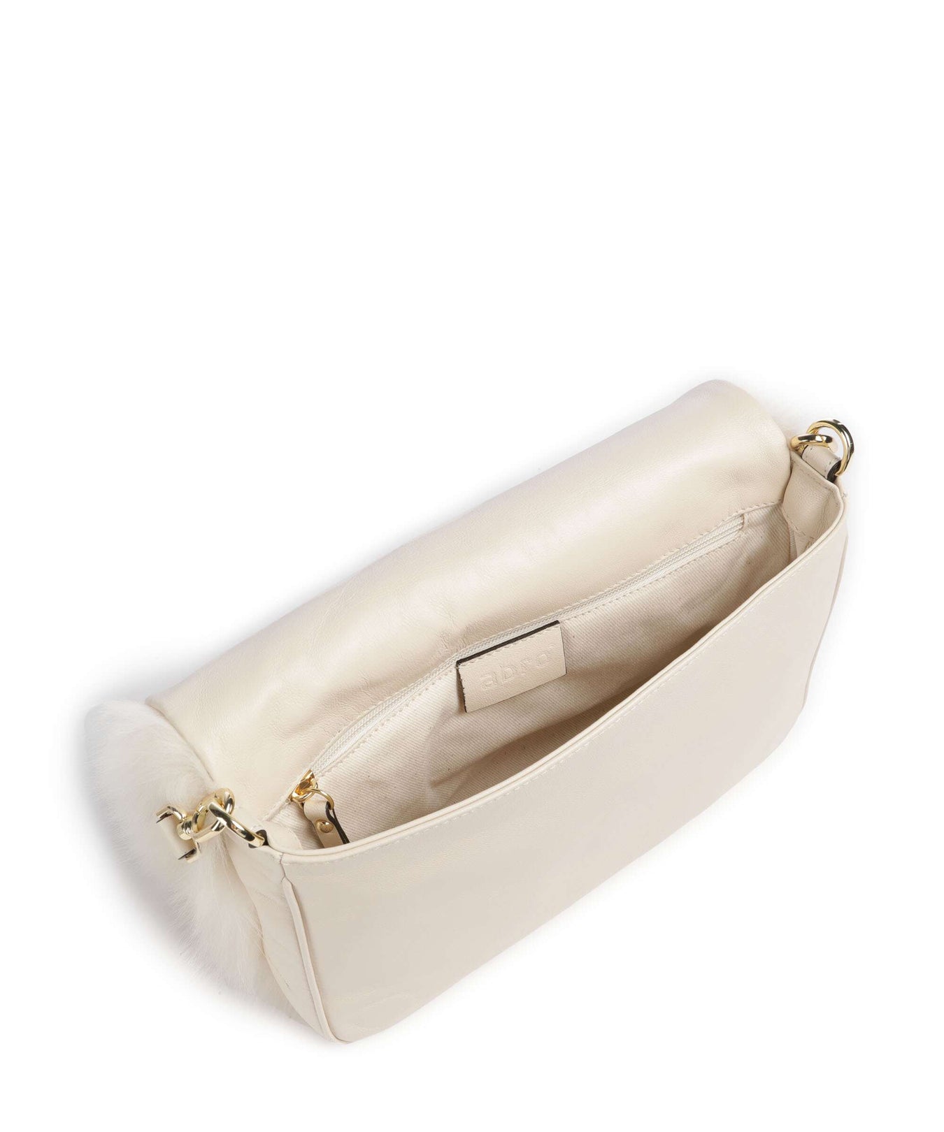 Abro Shearling Astor Shoulder bag beige