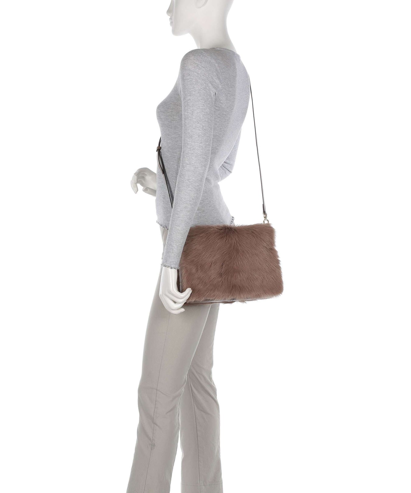 Abro Shearling Astor Shoulder bag camel