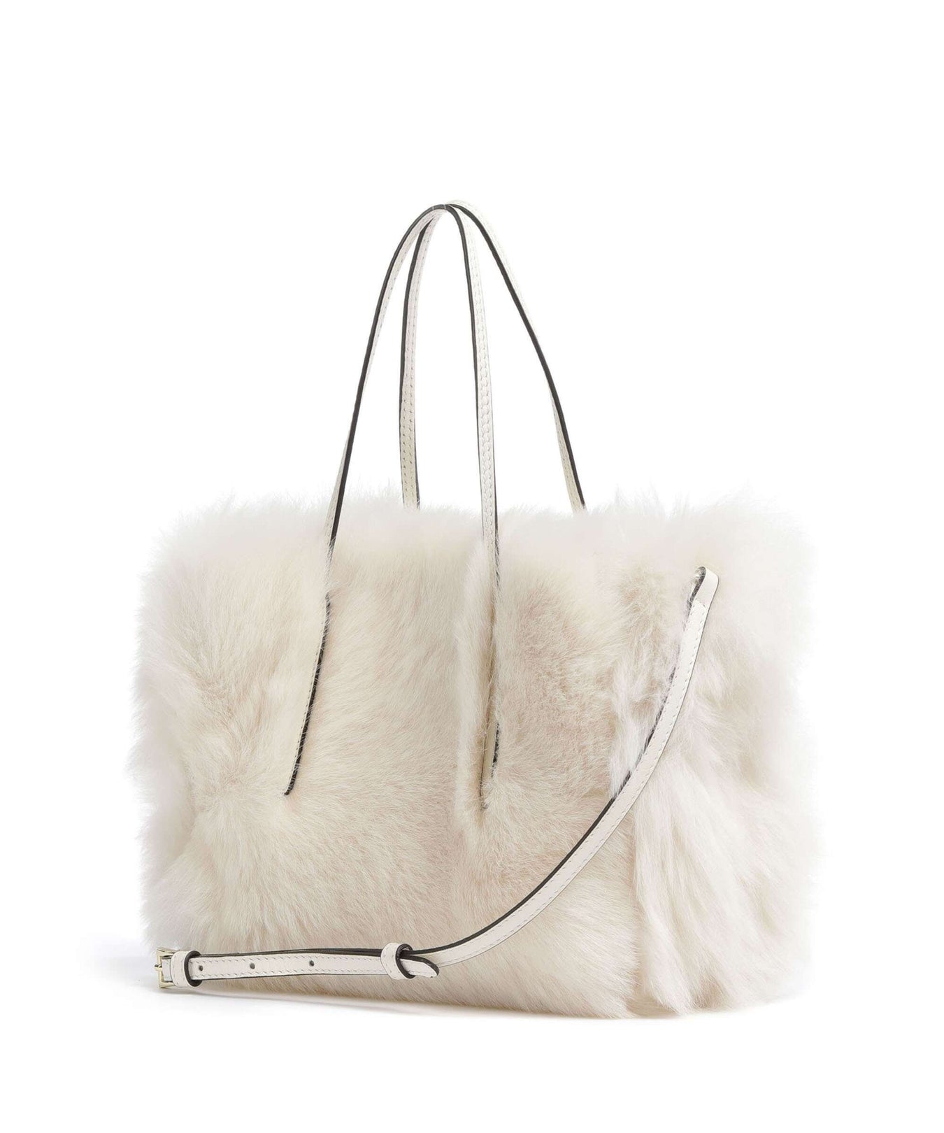Abro Shearling Noelle Handbag beige