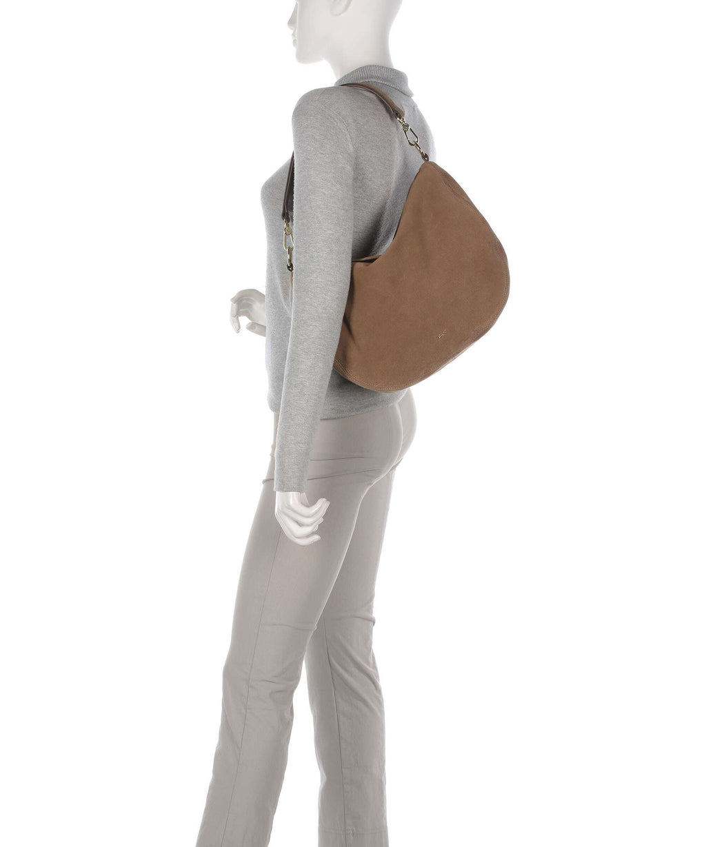 Abro Suede Mina Hobo bag camel