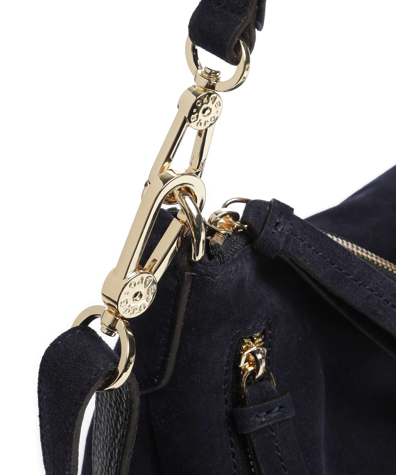 Abro Suede Juna Hobo bag navy