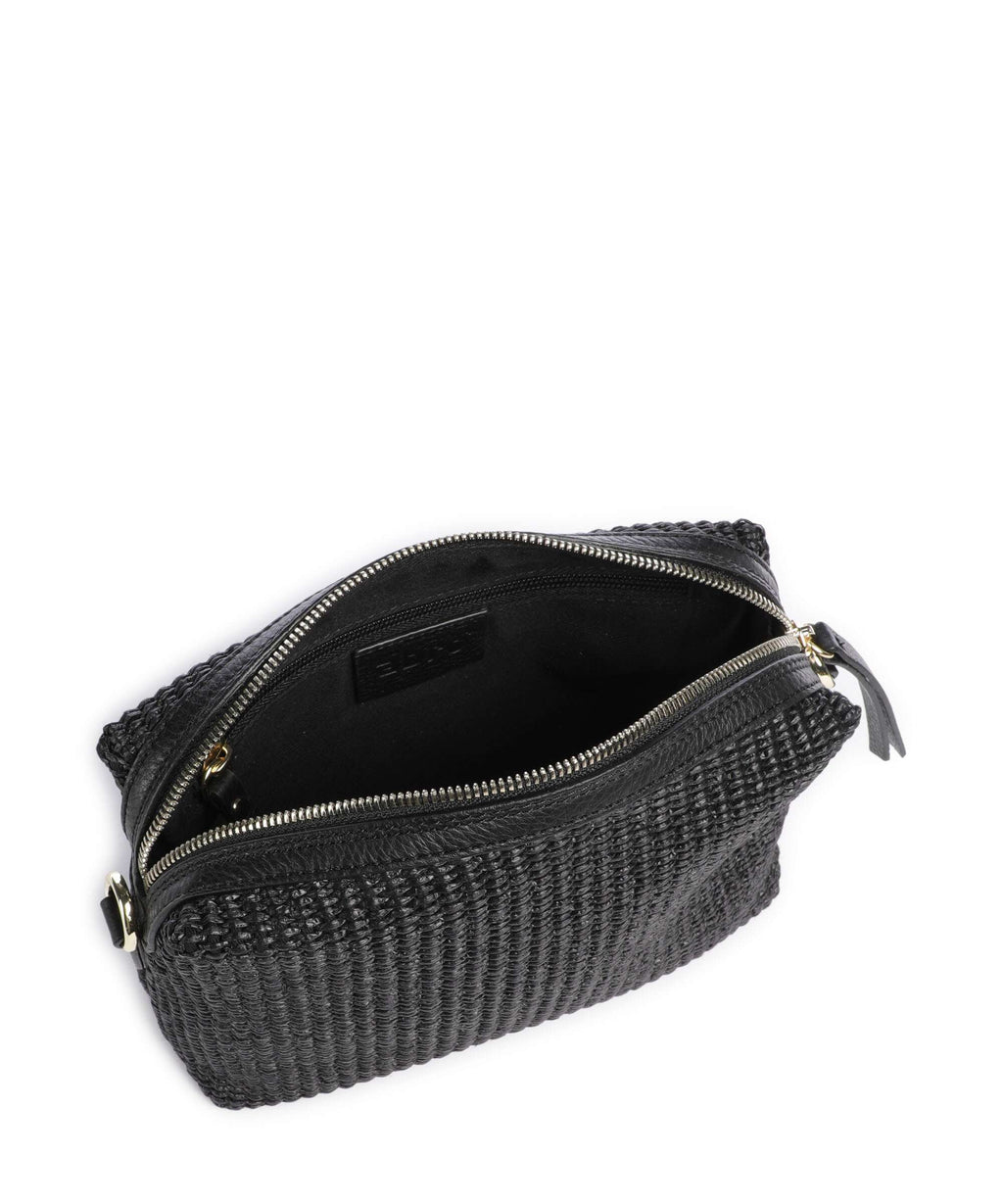 Abro Raffia Kaia Crossbody bag black/gold