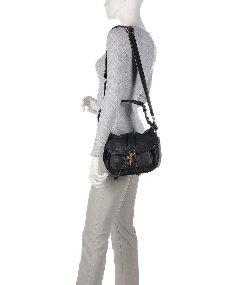 Abro Dalia Star Saddle Shoulder bag black/gold