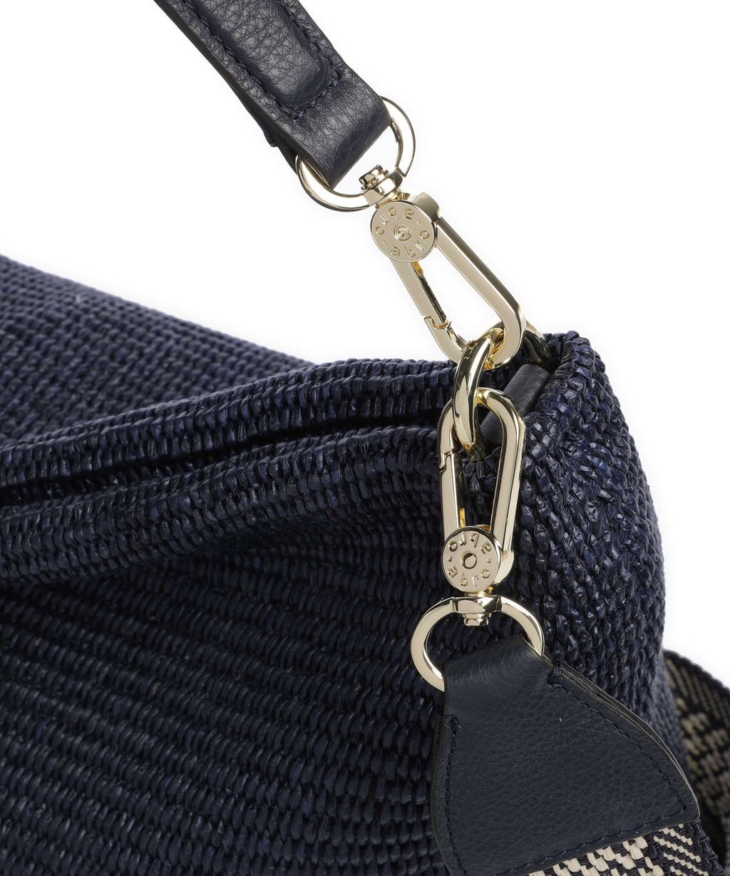 Abro Raffia Kaia Hobo bag navy