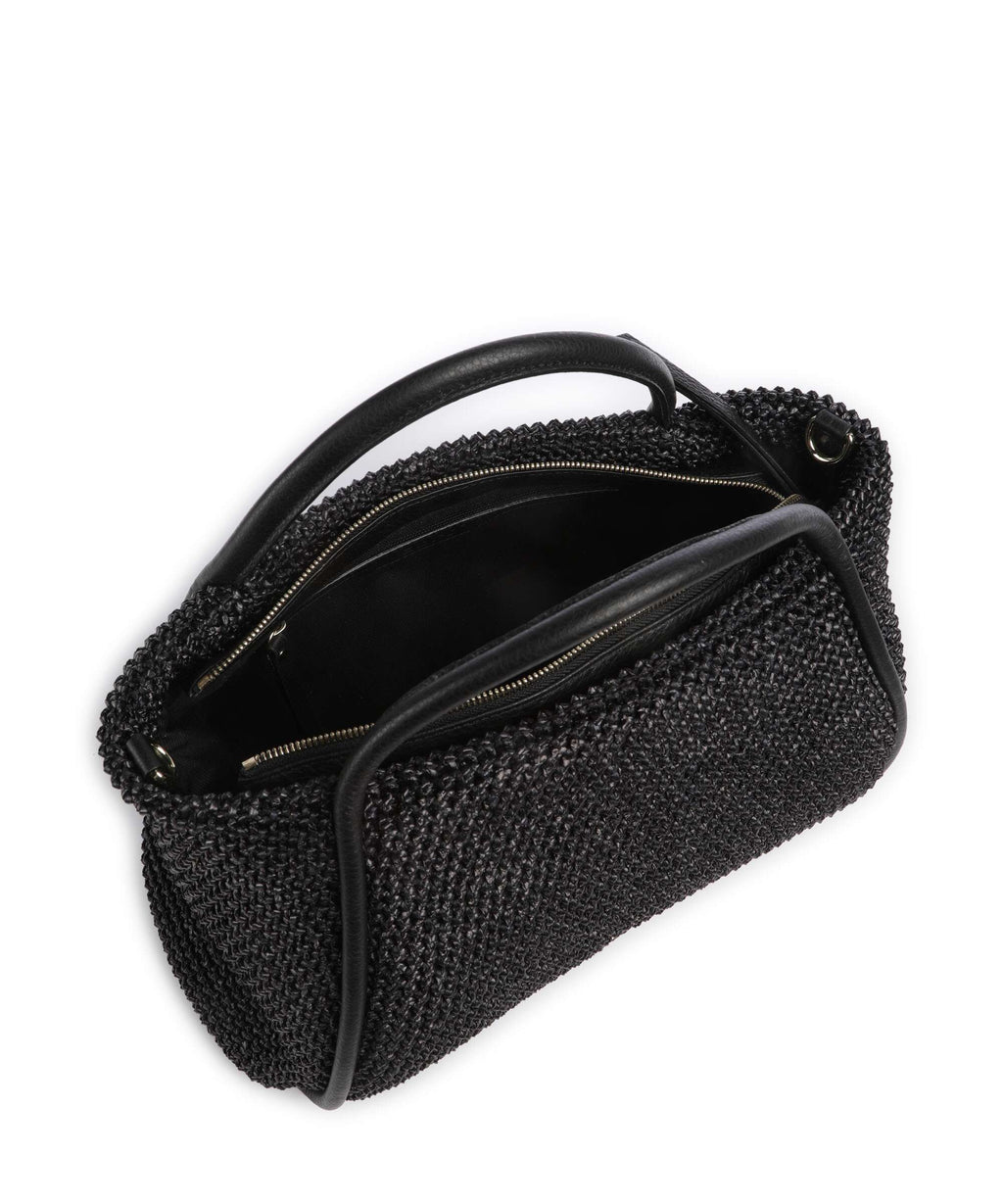Abro Maglia Raffia Willow Handbag black/gold