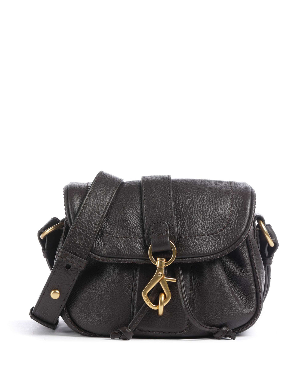 Abro Dalia Star Saddle Crossbody bag dark brown