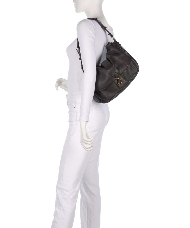 Abro Dalia Star Saddle Hobo bag dark brown