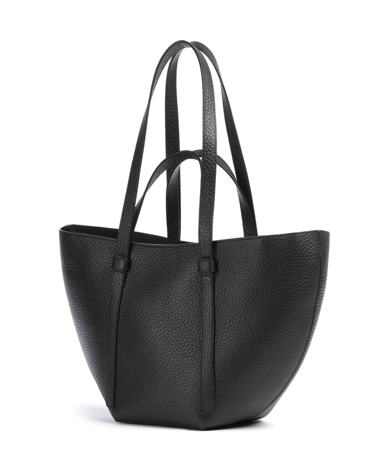 Abro Tekla Cosmo Medium Tote bag grained leather black/gold Abro Tekla Cosmo Medium Tote bag grained leather black/gold