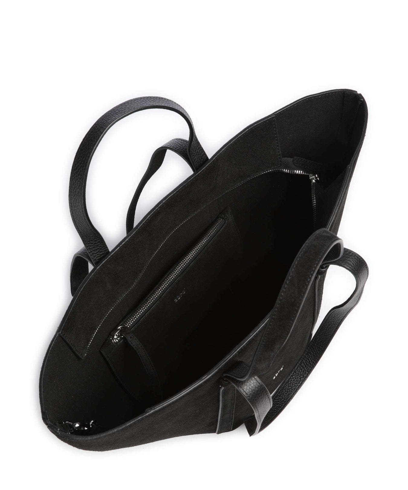 Abro Suede Cosmo Medium Tote bag black/nickel