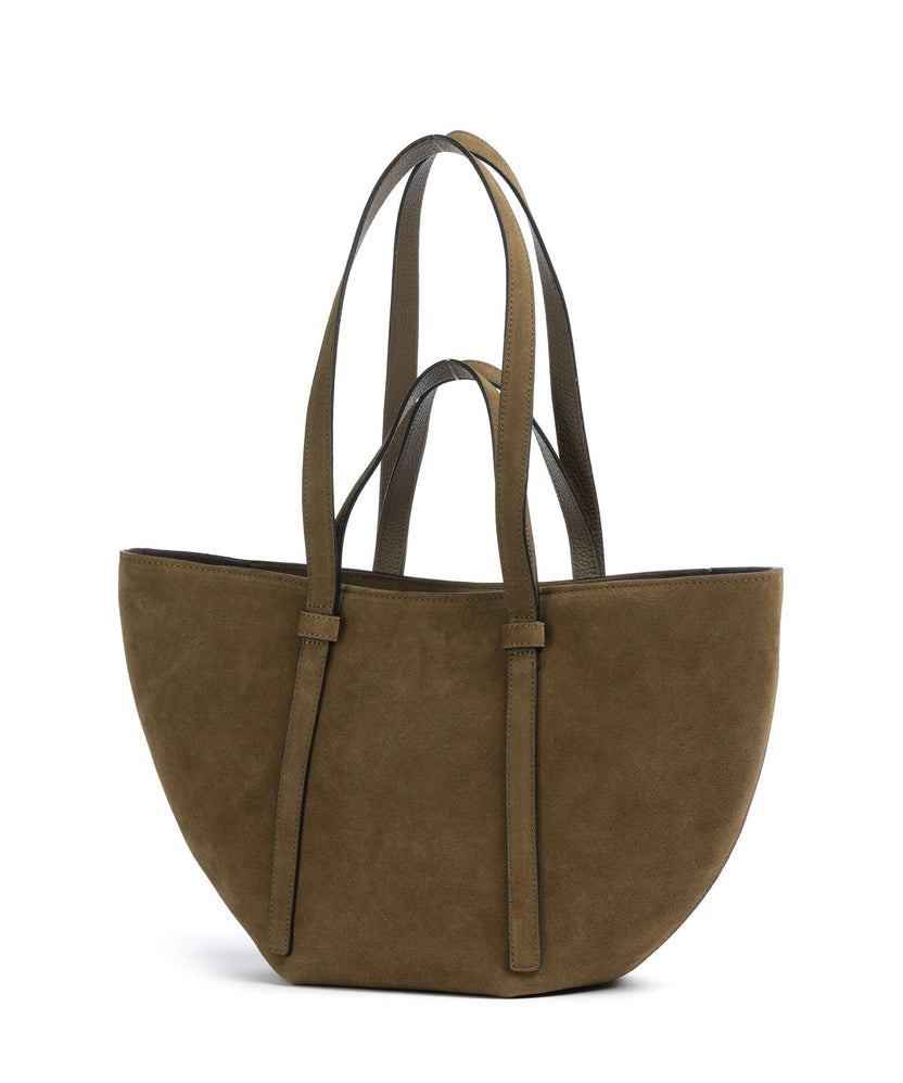 Abro Suede Cosmo Medium Tote bag military