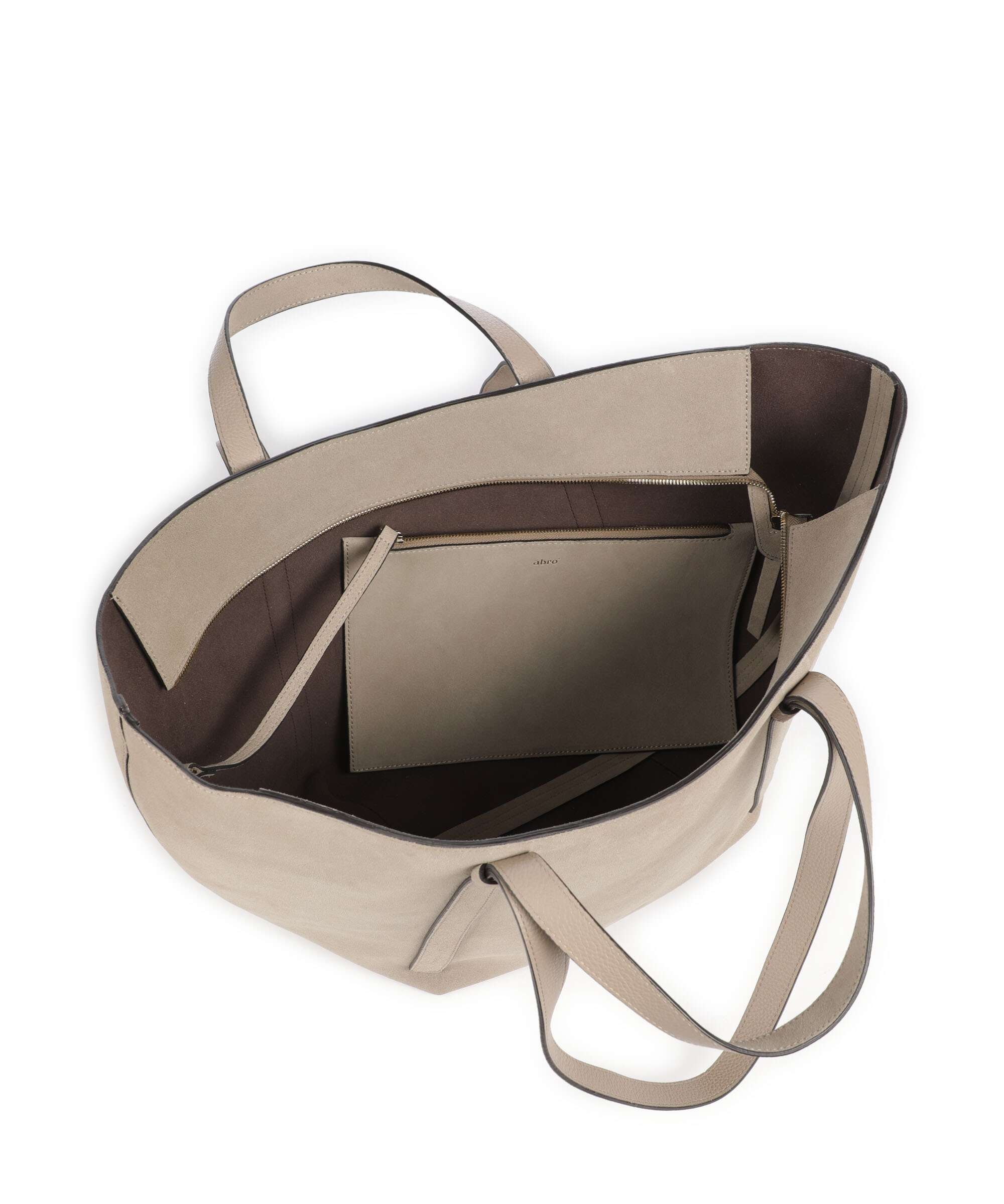 Abro Suede Cosmo Large Tote bag siena