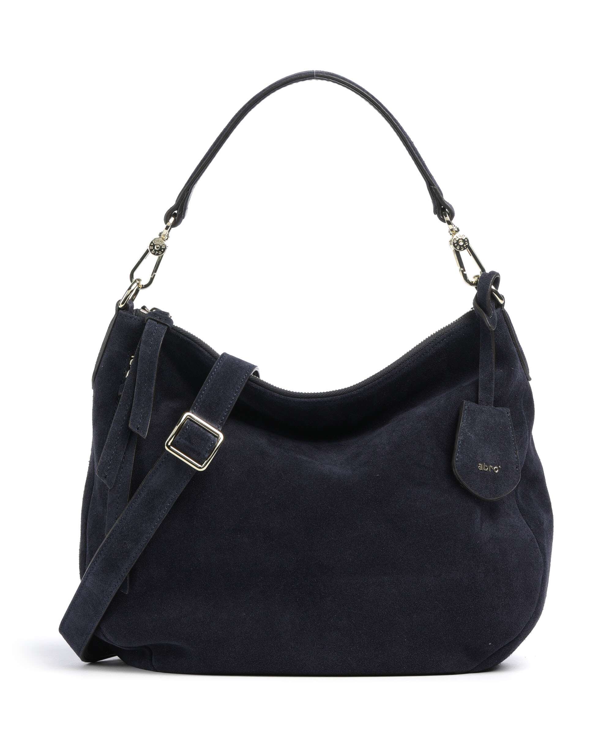 Abro Suede Juna Small Hobo bag navy