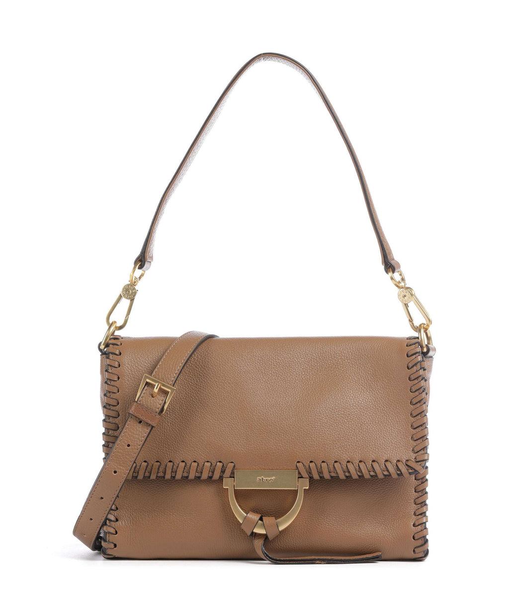 Abro Dalia Temi Stitch Shoulder bag caramel/cognac