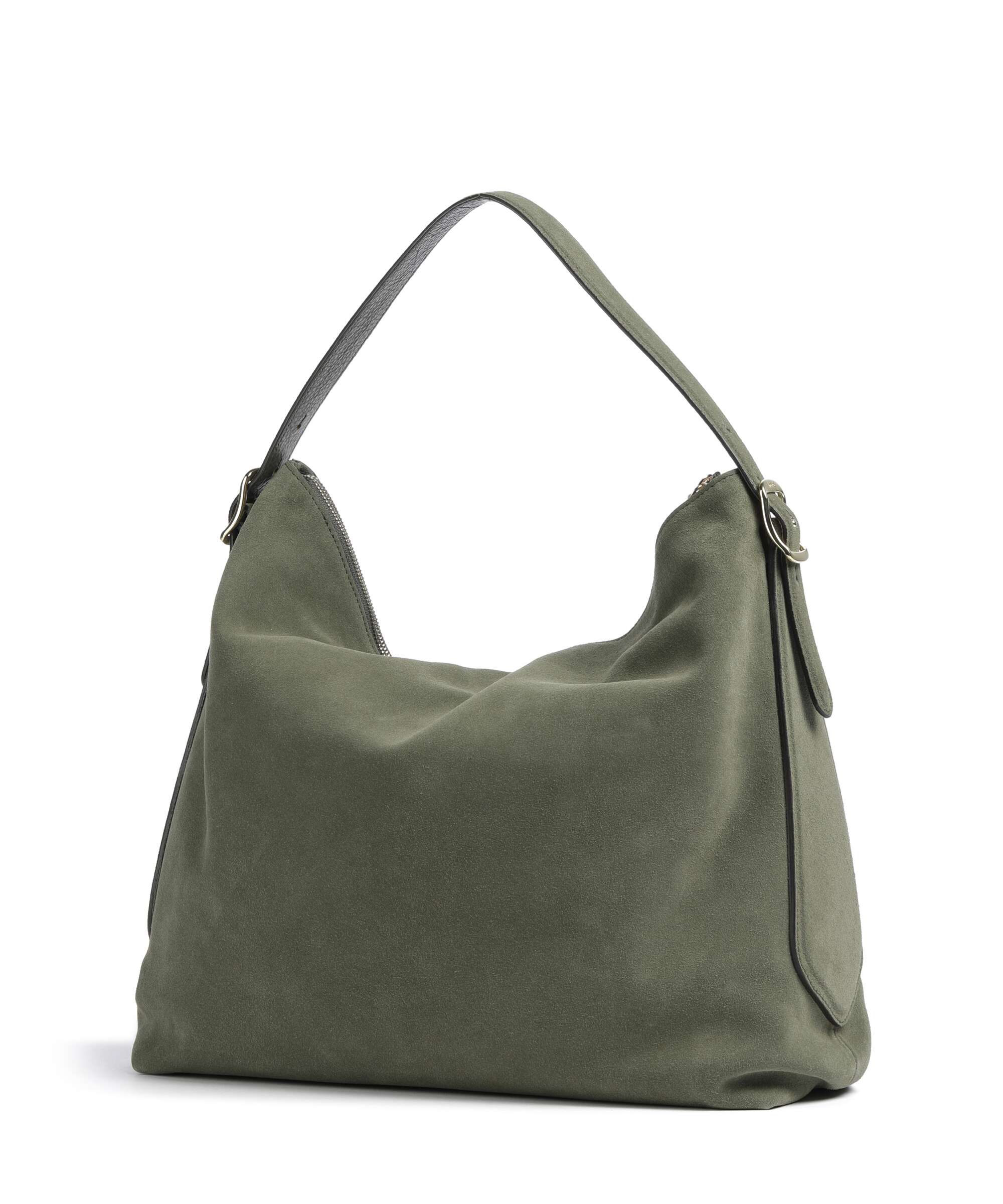 Abro Suede Carina Hobo bag oliv