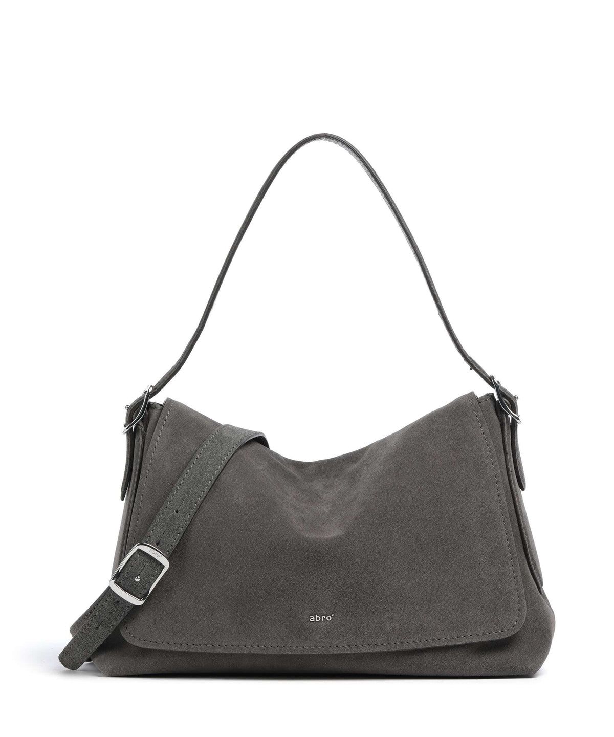 Abro Suede Carina Hobo bag grey