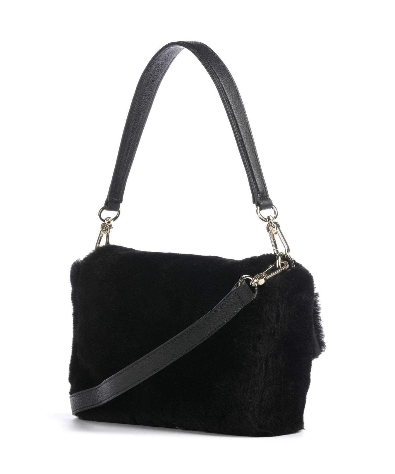 Abro Shearling Temi Shoulder bag black/gold