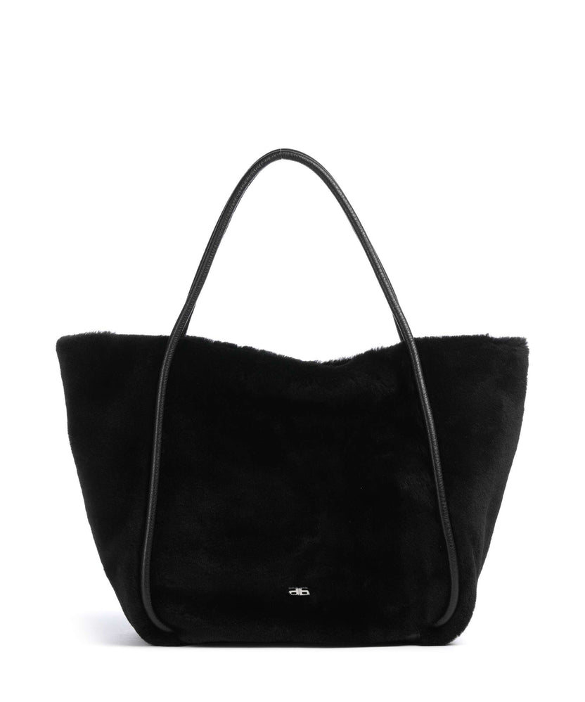 Abro Shearling Willow Tote bag black/nickel