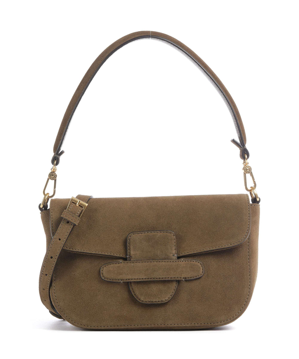 Abro Suede Camilla Shoulder bag military