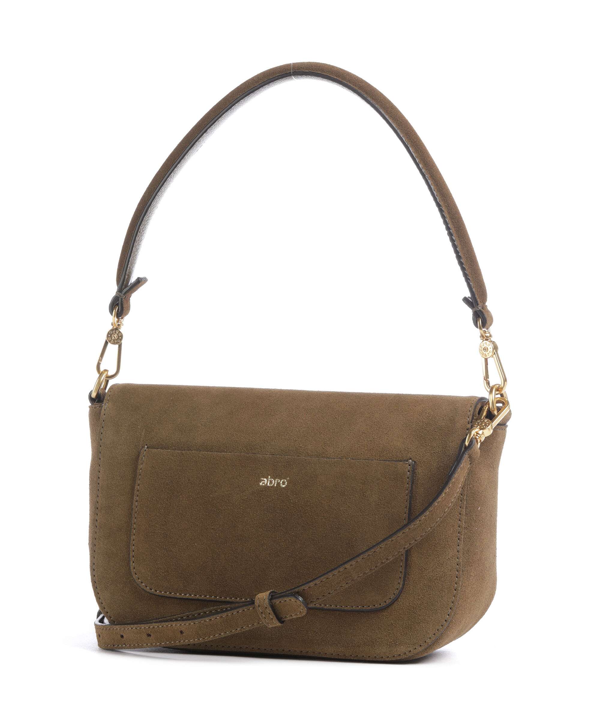 Abro Suede Camilla Shoulder bag military