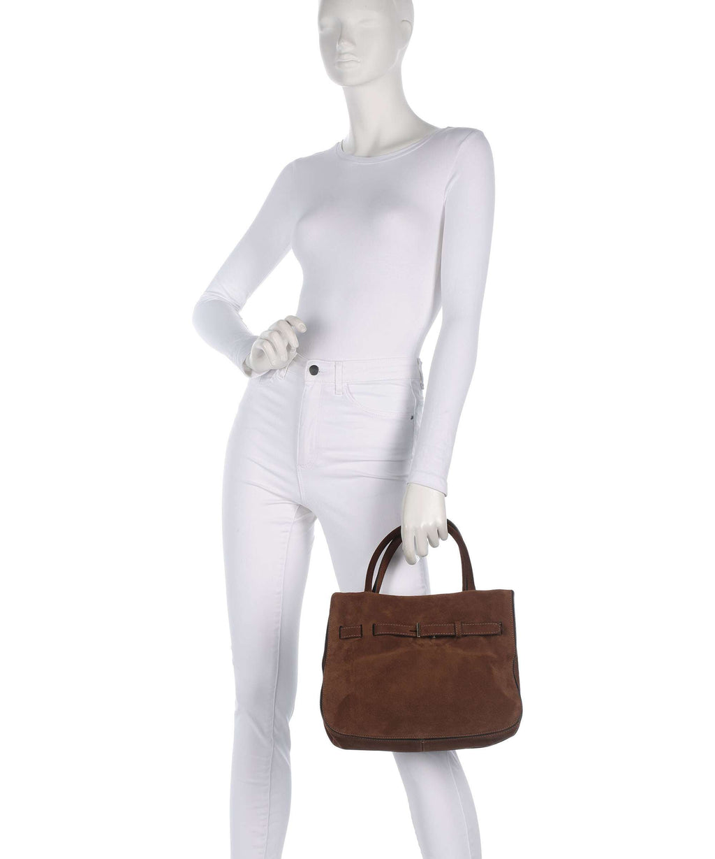 Abro Suede Jill Handbag wood