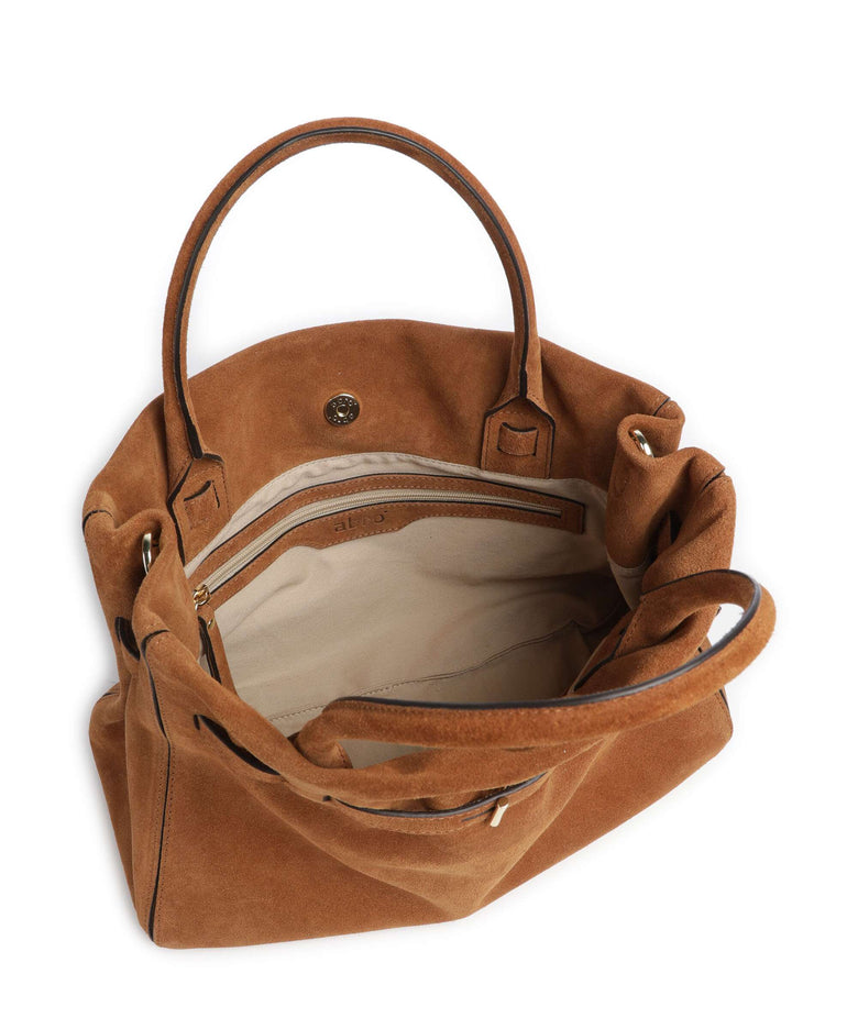 Abro Suede Jill Handbag cuoio