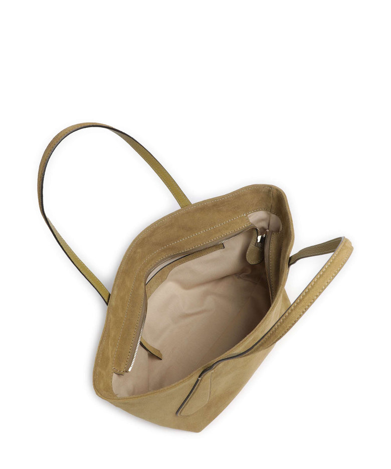 Abro Suede Carina Tote bag mud