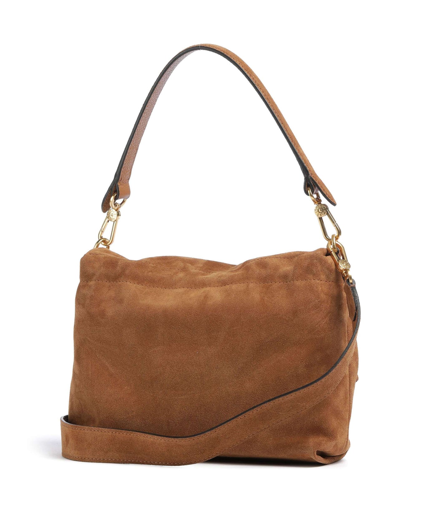 Abro Suede Temi Medium Shoulder bag cuoio