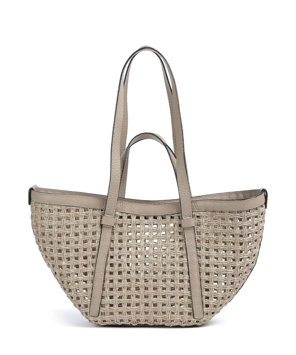 Abro Raffia Net Cosmo Medium Tote bag sahara