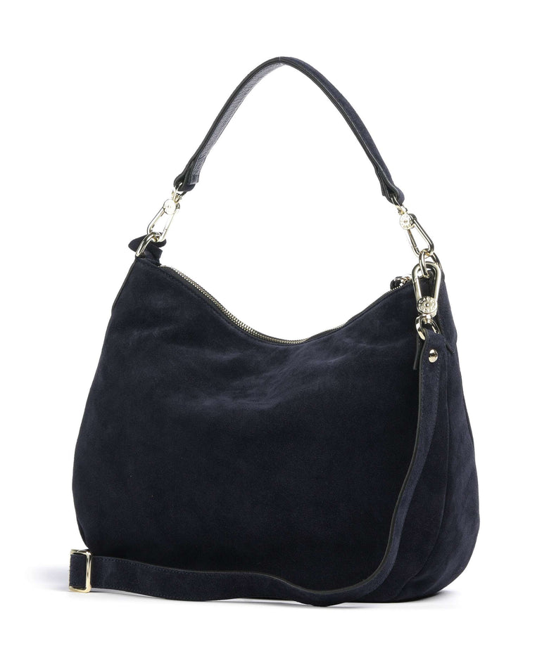 Abro Suede Juna Small Hobo bag navy