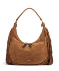 Abro Suede Nana Small Hobo bag cuoio