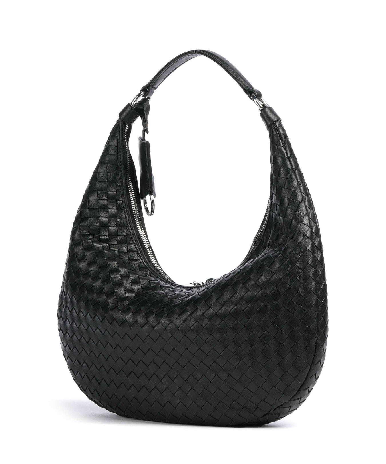 Abro Piuma Nana Small Hobo bag black/nickel