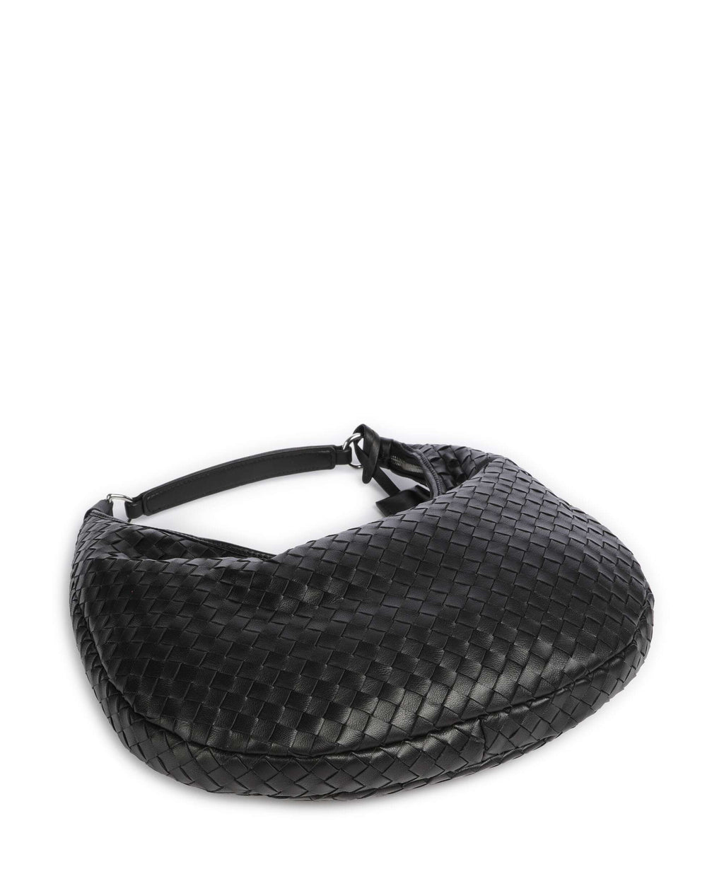 Abro Piuma Nana Small Hobo bag black/nickel