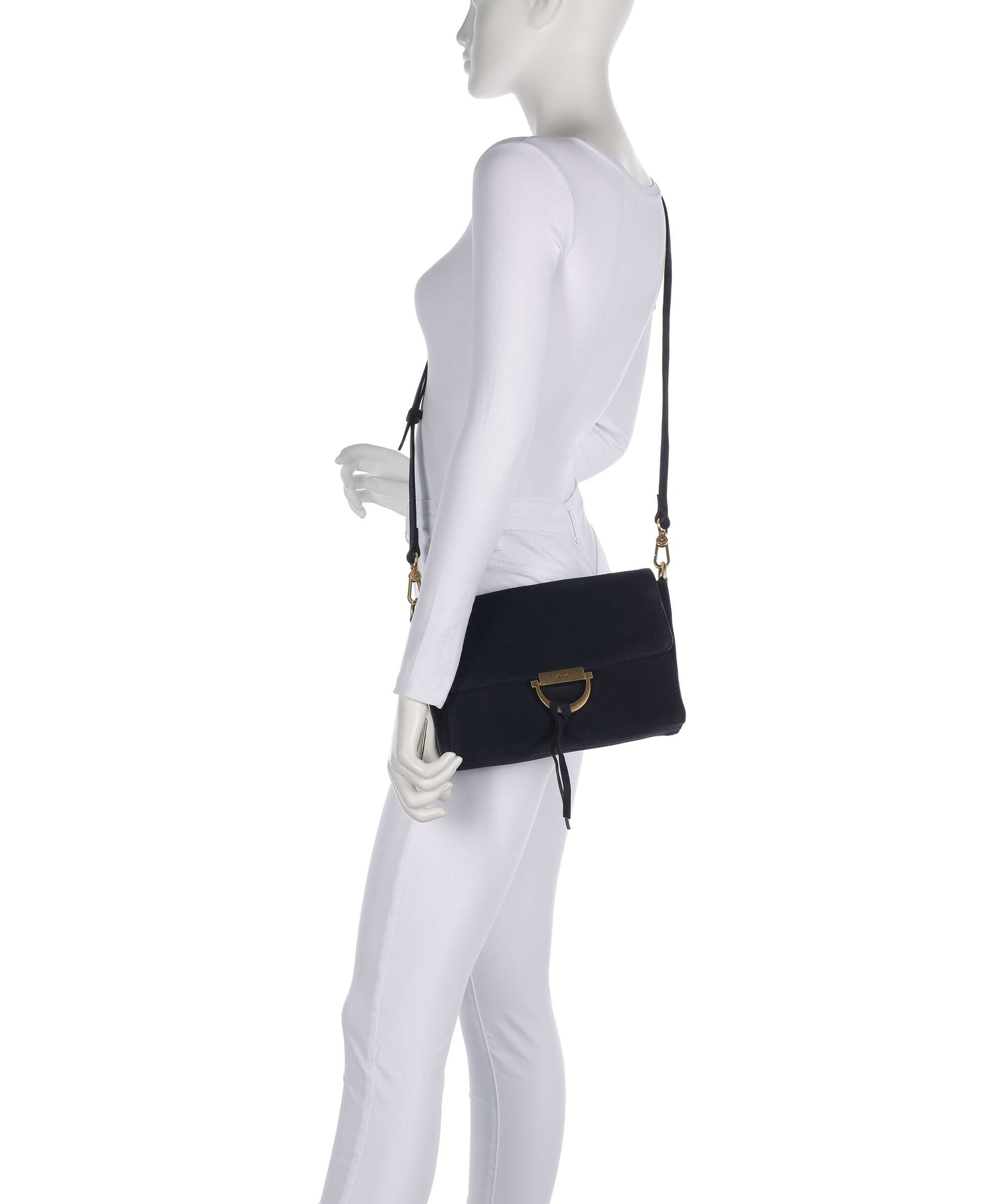 Abro Suede Temi Shoulder bag navy
