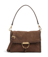 Abro Suede Temi Stitch Shoulder bag wood