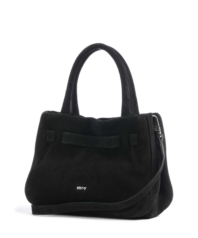 Abro Suede Jill Handbag black/nickel