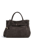 Abro Suede Jill Handbag dark brown