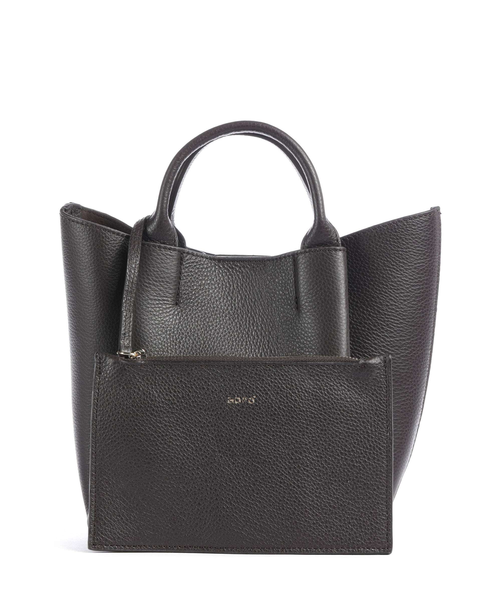 Abro Agave Essential Small Handbag dark brown