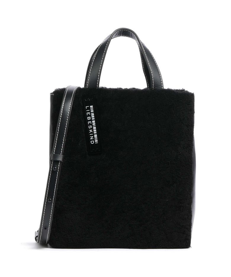 Liebeskind Paper Bag Shearling S Handbag black
