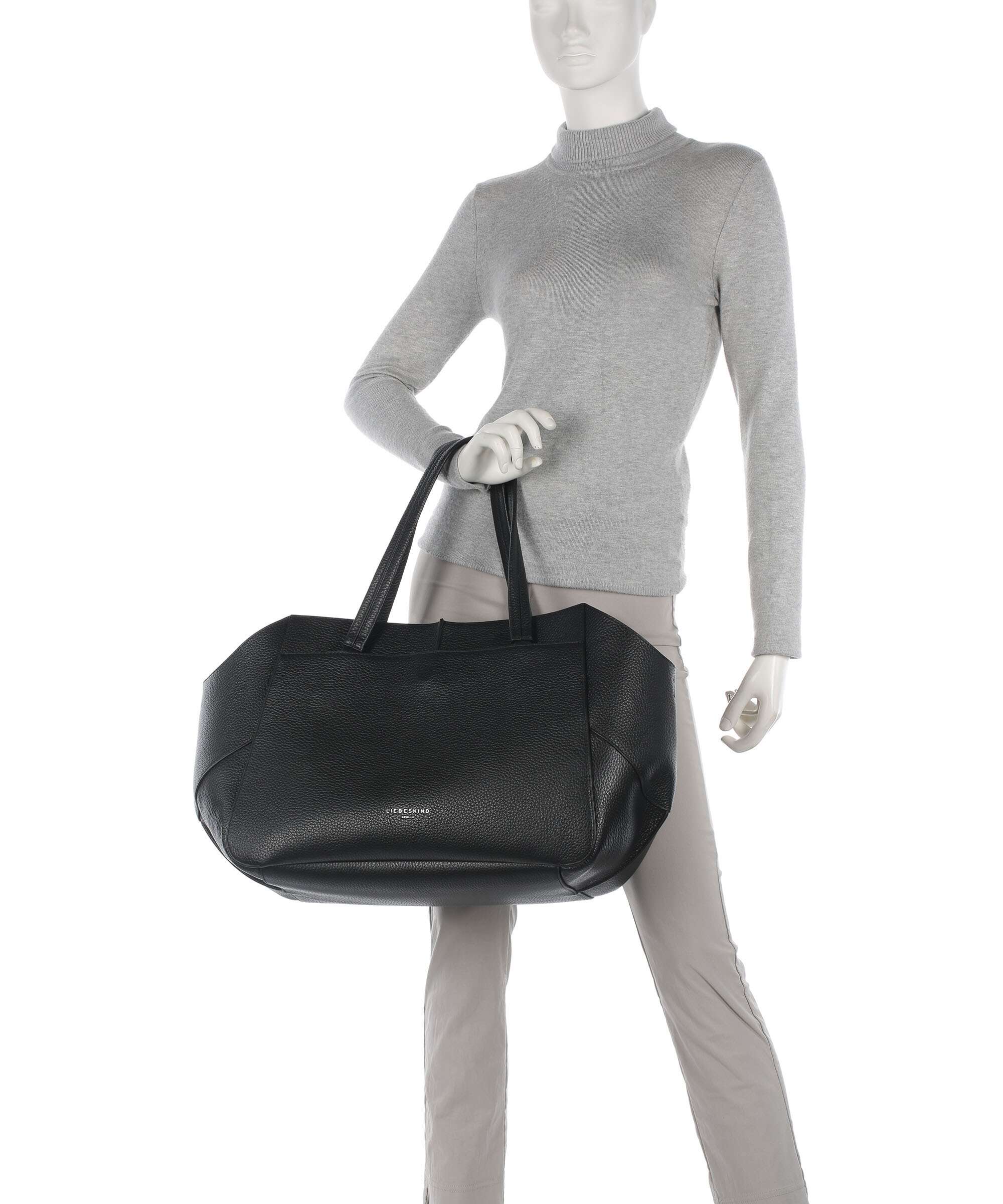 Liebeskind Lilly Heavy Pebble XL Tote bag black