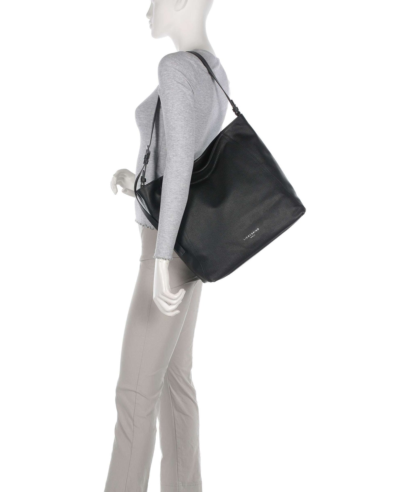 Liebeskind Chudy Small Pebble L Hobo bag black